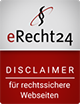 eRecht 24 Disclaimer fuer rechtsichere Webseiten eRecht 24 Disclaimer fuer rechtsichere Webseiten